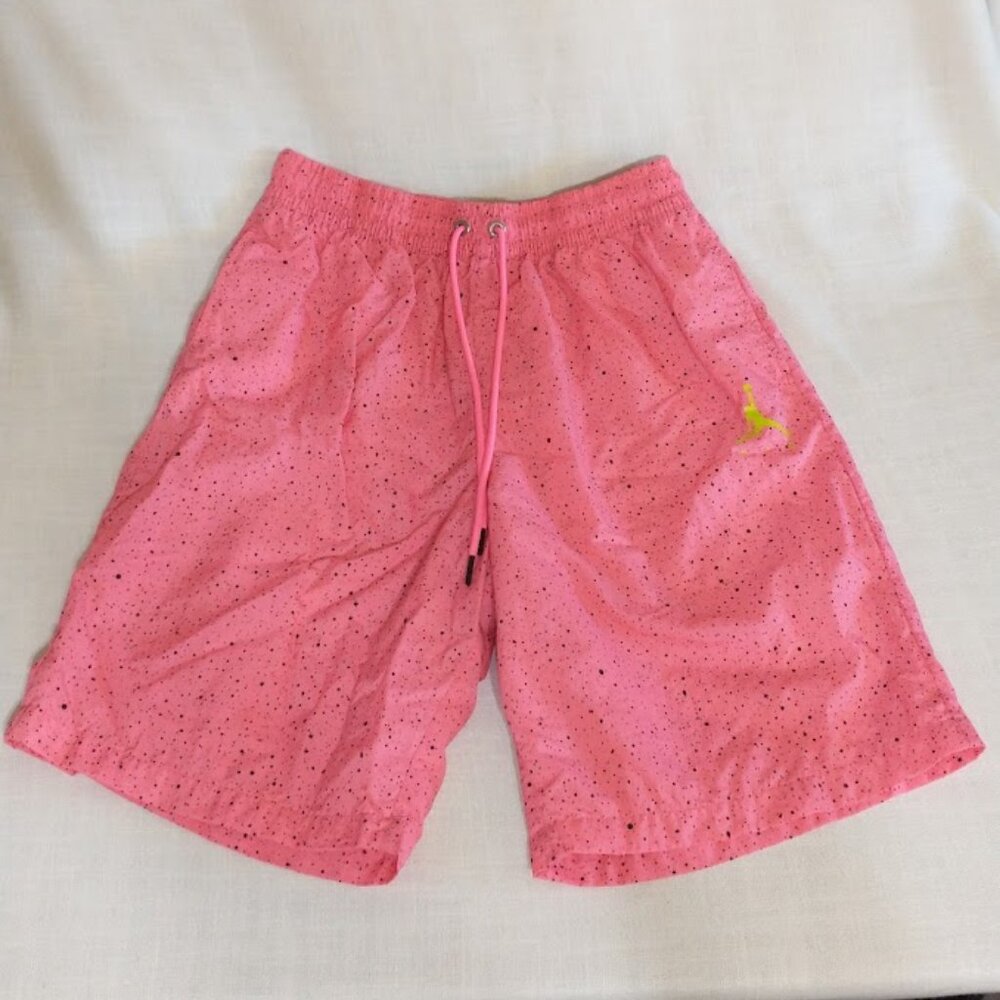 MEN'S NIKE AIR JORDAN JUMPMAN POOLSIDE CEMENT SHORTS - PINK – Large